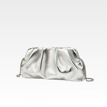 Bolsa de Couro Velour Prata